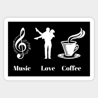 Music Love Coffee Magnet